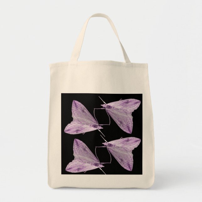 Bolsa de Tote con arte de moscas moradas (Frente)