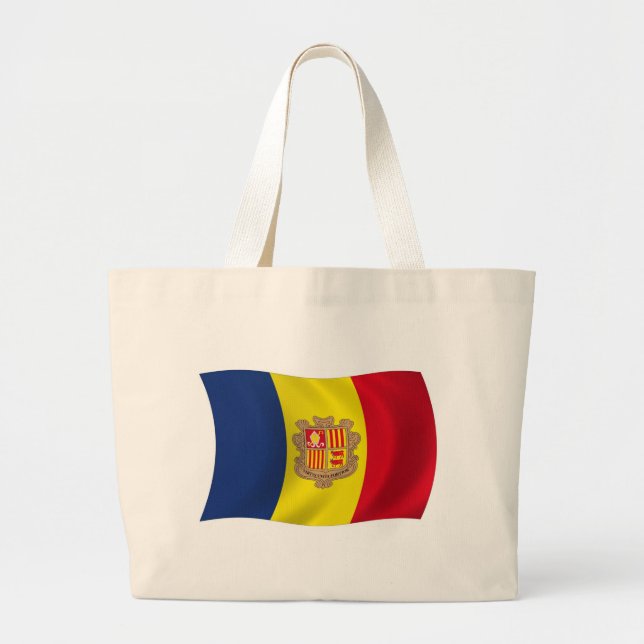 Bolsa de Tote con Bandera de Andorra (Frente)
