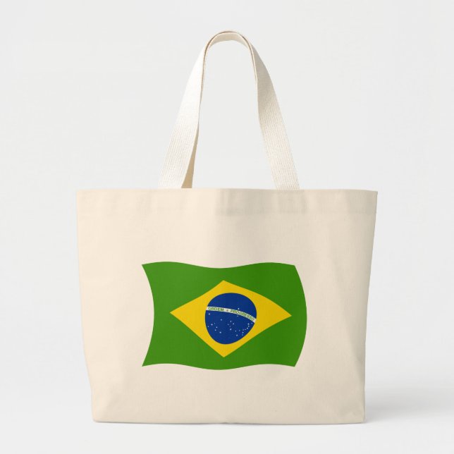 Bolsa de Tote con bandera de Brasil (Frente)