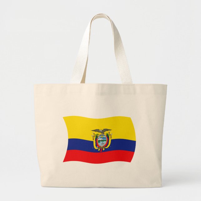 Bolsa de Tote con Bandera de Ecuador (Frente)