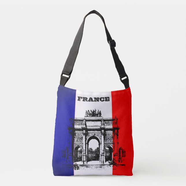 Bolsa de Tote con bandera de Francia (Anverso)