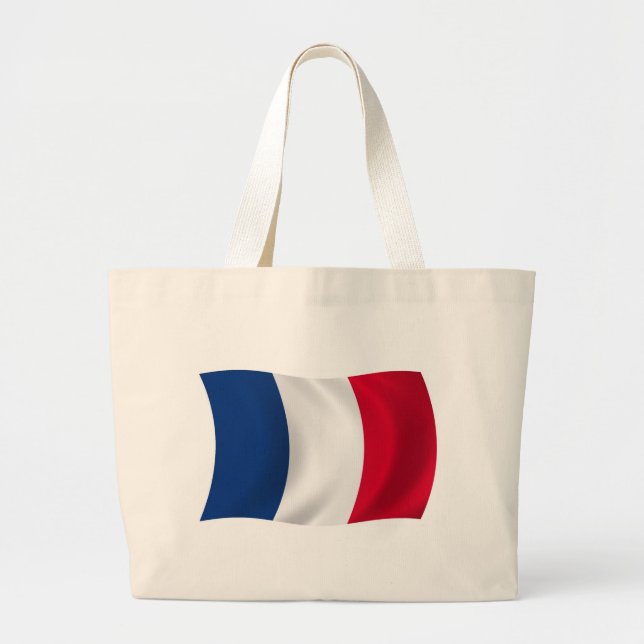 Bolsa de Tote con bandera de Francia (Frente)