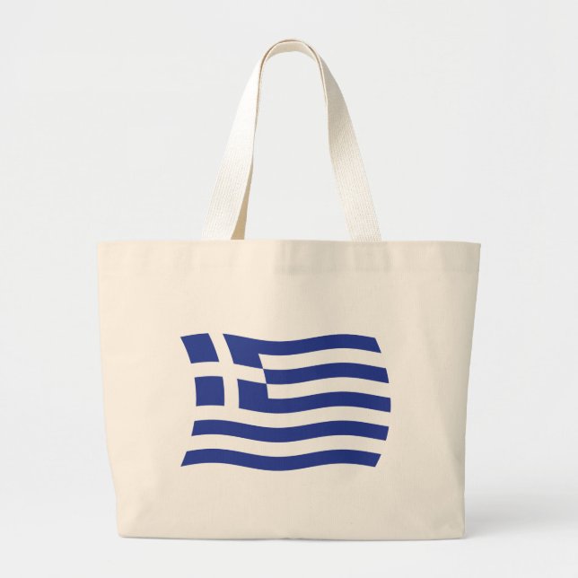 Bolsa de Tote con Bandera de Grecia (Frente)