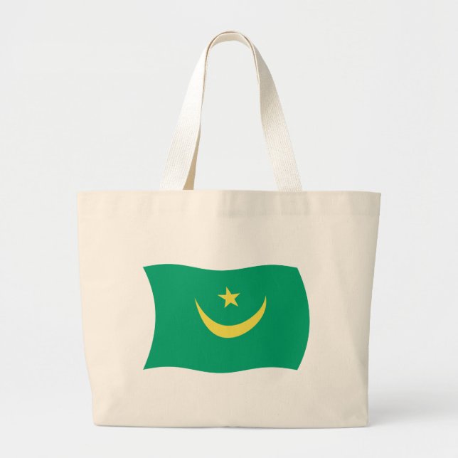 Bolsa de Tote con Bandera de Mauritania (Frente)