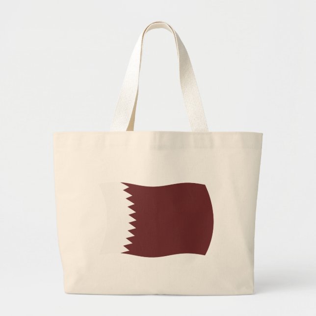Bolsa de Tote con bandera de Qatar (Frente)