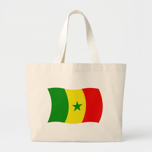 Bolsa de Tote con bandera de Senegal (Frente)