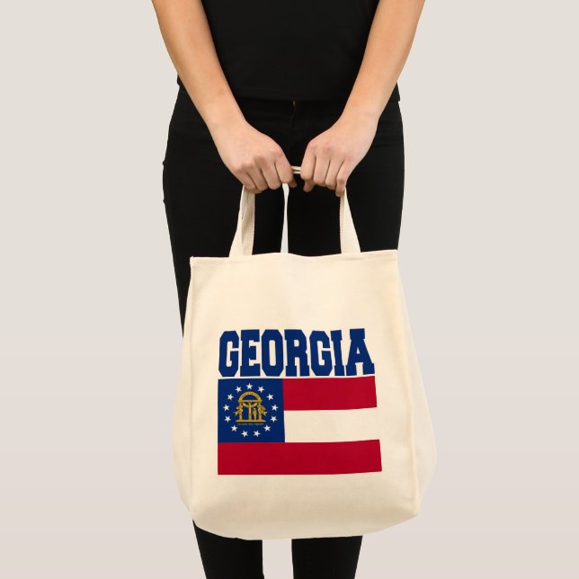 Bolsa de Tote con bandera del estado de Georgia (Anverso (producto))