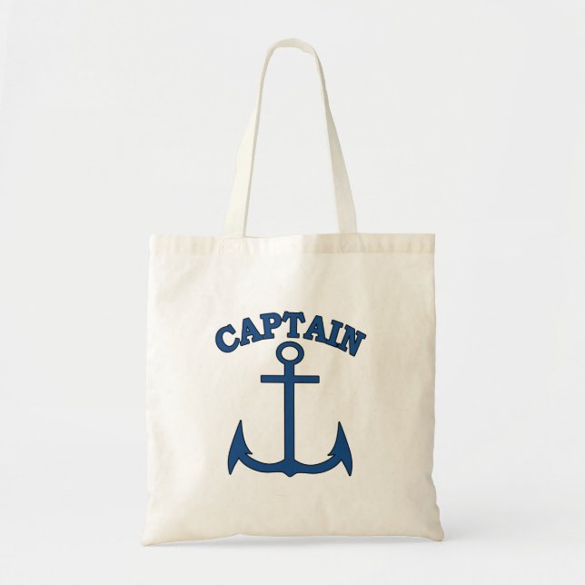 Bolsa De Tote Con Canvas De Anclaje Azul Ligero (Frente)