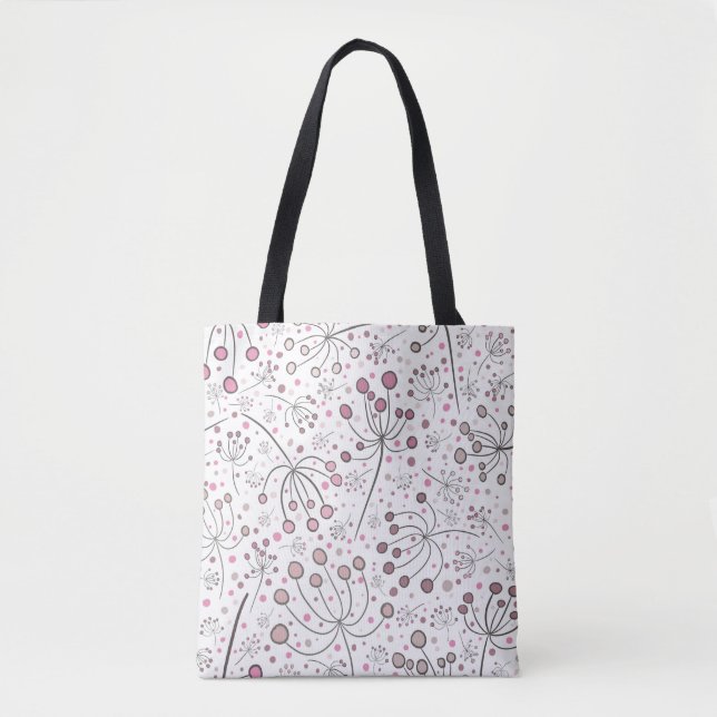Bolsa de Tote con diseño de abstracto floral (Anverso)