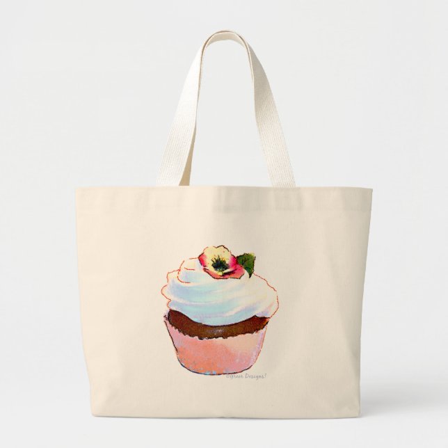 Bolsa de Tote con diseño de arte Pansy (Frente)
