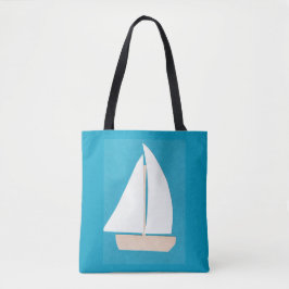 Bolsa de Tote con diseño de barco de vela