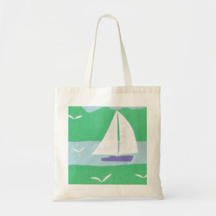 Bolsa de Tote con diseño de barco de vela