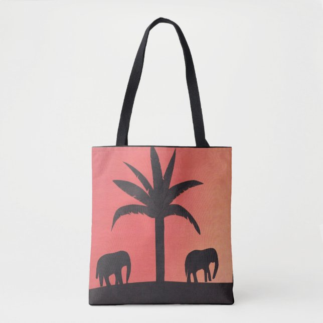Bolsa de Tote con diseño de elefante (Anverso)