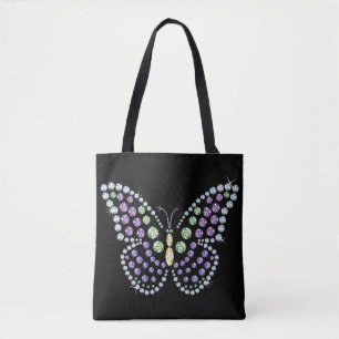 Bolsa de Tote con diseño de mariposa Diamante de i