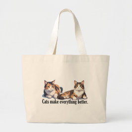 Bolsa De Tote Con Diseño De Tema De Gato Gracioso