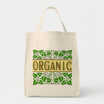 Bolsa de Tote con el lema verde orgánico