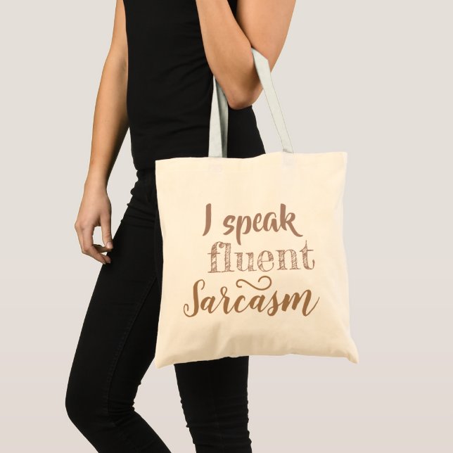 Bolsa de Tote con encanto sarcástico (Anverso (producto))