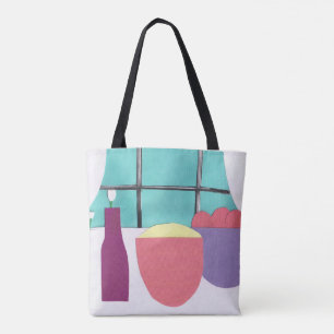 Bolsa de Tote con escena de cocina