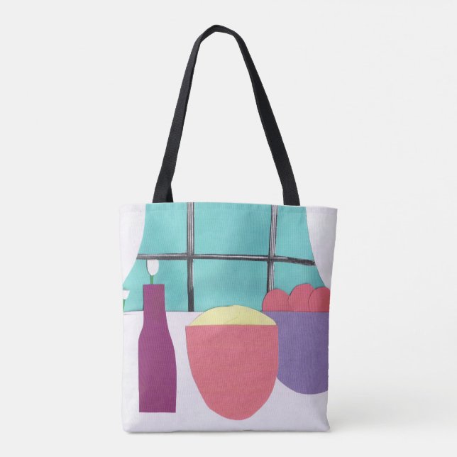 Bolsa de Tote con escena de cocina (Reverso)