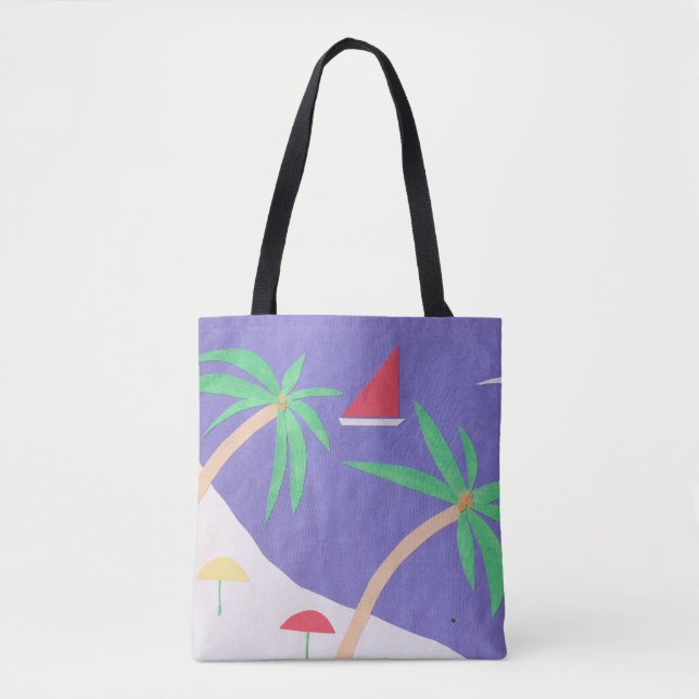 Bolsa de Tote con escena de la isla (Anverso)