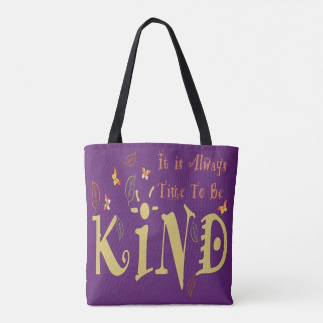 Bolsa de tote con estampado total Siempre hay tiem (Reverso)