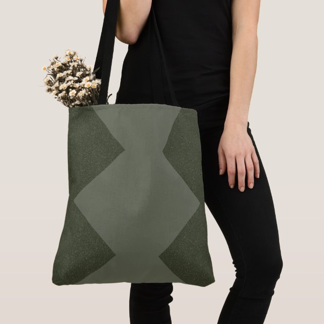 Bolsa de Tote con estampado verde para los musulma (Detalle)