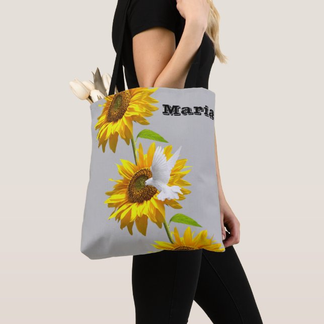 Bolsa De Tote Con Floral De Giro (Detalle)