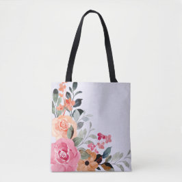 Bolsa de Tote con Floral de Thistle and Watercolor