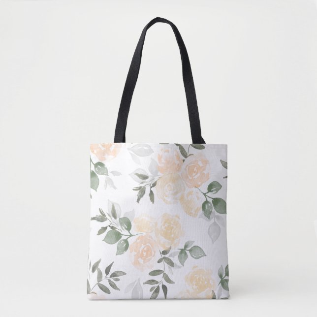 Bolsa de tote con flores de jardín (Anverso)