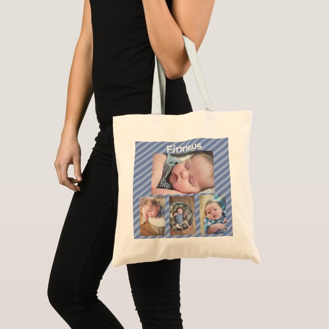 Bolsa de Tote con foto de bebé personalizada (Anverso (producto))