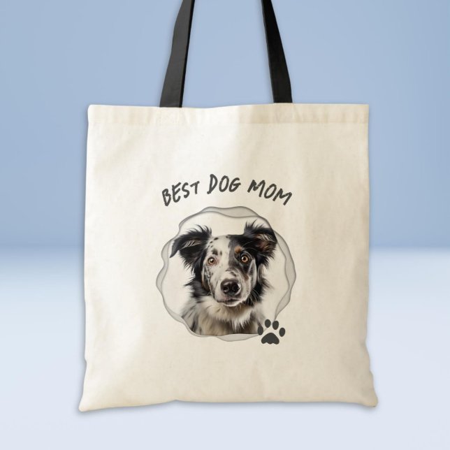 Bolsa de Tote con foto de mamá de perro (Subido por el creador)