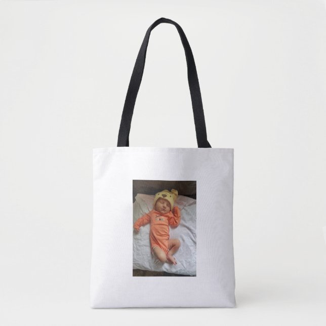 Bolsa de Tote con fotografía infantil personalizad (Anverso)