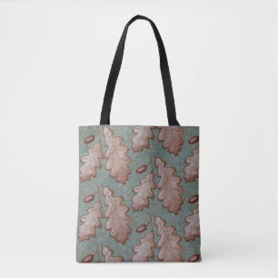 Bolsa de Tote con huella de hoja de roble