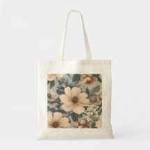 Bolsa de tote con impresiones florales