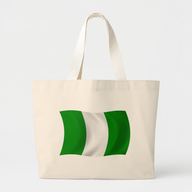 Bolsa de Tote con la bandera de Nigeria (Frente)
