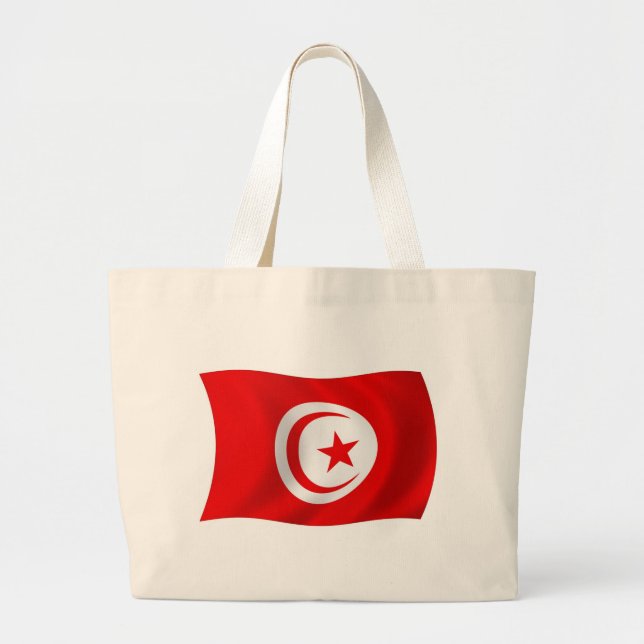 Bolsa de Tote con la bandera de Túnez (Frente)