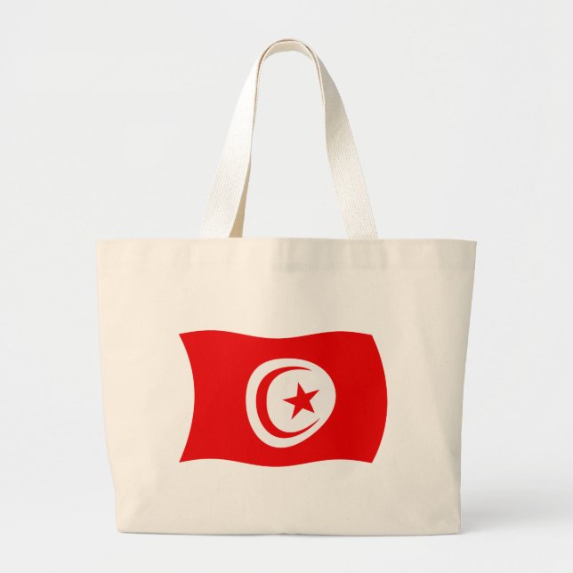 Bolsa de Tote con la bandera de Túnez (Frente)