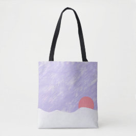 Bolsa de Tote con la escena del atardecer