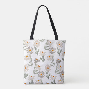 Bolsa de tote con la flor de la moda