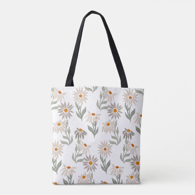 Bolsa de tote con la flor de la moda (Reverso)