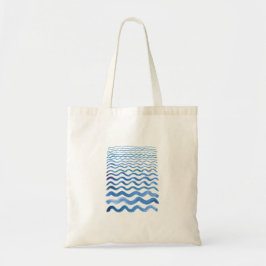 Bolsa de Tote con las ondas azules impresas
