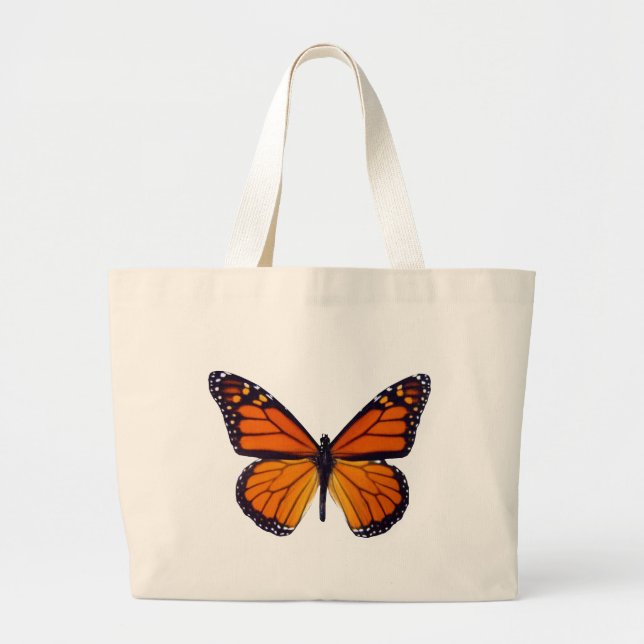 Bolsa de tote con mariposa naranja (Frente)