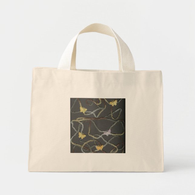 Bolsa De Tote Con Mariposas Flotantes (Frente)