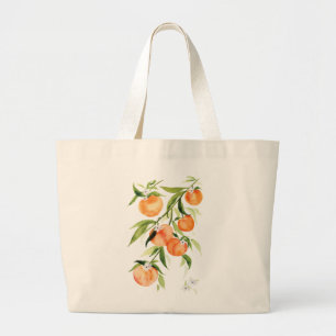 Bolsa de tote con melocotón de verano dulce