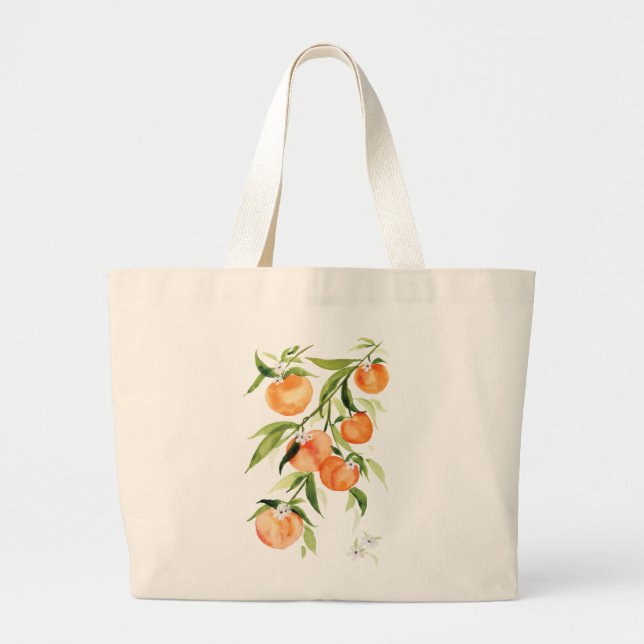 Bolsa de tote con melocotón de verano dulce (Frente)