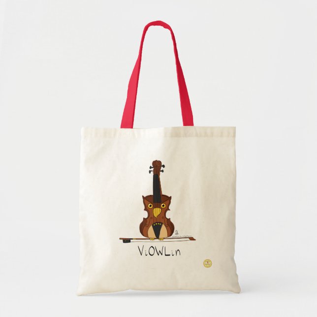Bolsa de Tote con música de búho de violín ViOWL (Frente)