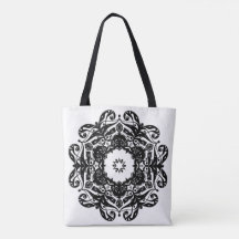 Bolsa de Tote con órganos en blanco y negro