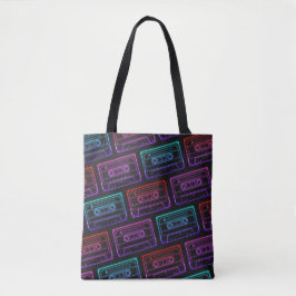 Bolsa De Tote Con Patrón De Cassette Neon Multicol
