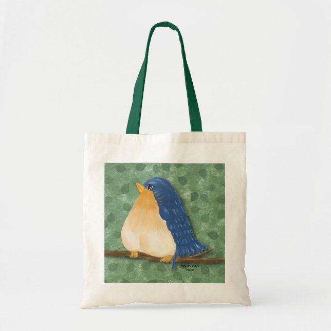 Bolsa De Tote Con Pintado De Pintor Azul (Frente)