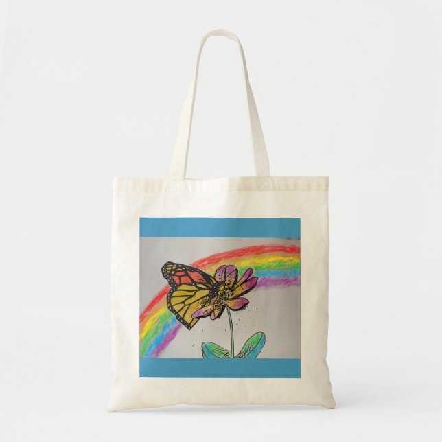 Bolsa De Tote Con Pintura De Mariposa Del Monarca  (Frente)